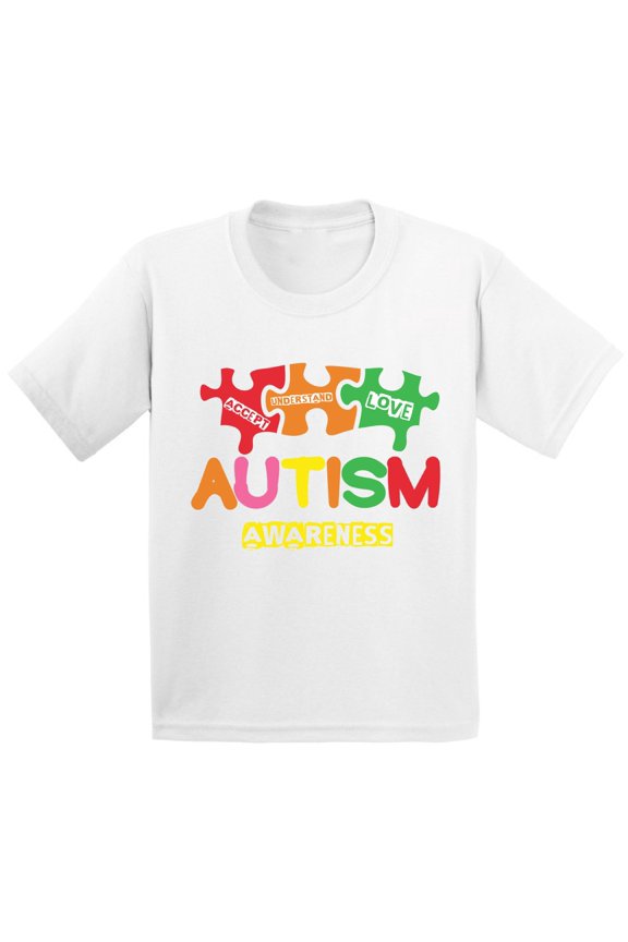 Autism Awareness T shirts Kids Toddler Support Autism Shirt Toddler Boy Autism Awareness Tshirt for Toddler Girl Autistic Pride Outfit Autism Puzzle Shirts for Kids