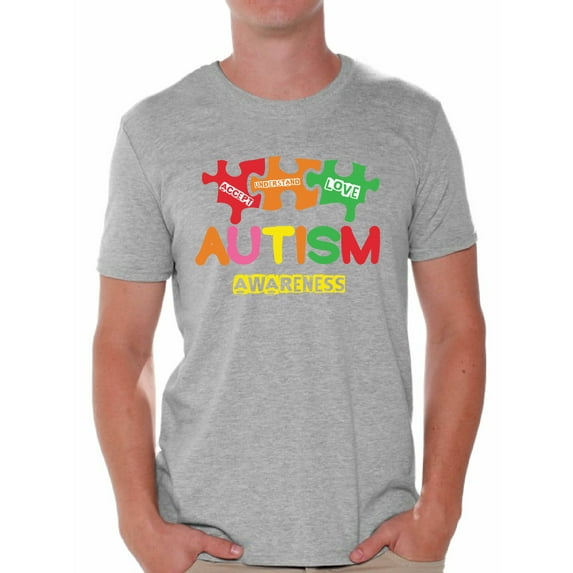 Awkward Styles Autism Awareness T shirts Men's Support Autism Shirt Men Autism Awareness Shirts Men's Autism T Shirt Autism Awareness Gifts for Him Autistic Pride Gifts