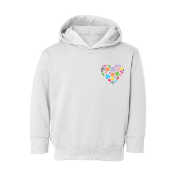 Awkward Styles Autism Awareness Toddler Hoodie for Boys Heart Puzzle Hooded Sweatshirt for Girls