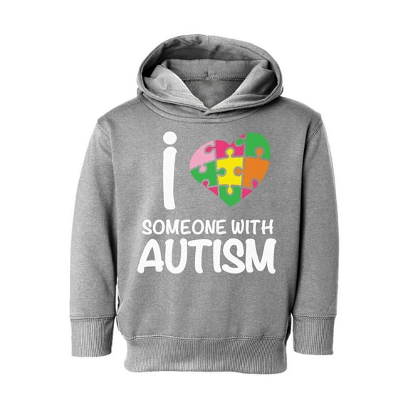 Awkward Styles Autism Awareness Toddler Hoodie for Girls I Love Someone With Autism Hooded Sweatshirt for Boys