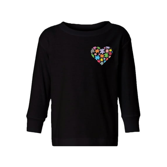 Awkward Styles Autism Awareness Toddler Long Sleeve Shirt for Boys Girls Heart Puzzle T-shirt