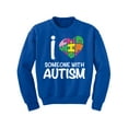 thumbnail image 1 of Awkward Styles Autism Awareness Youth Sweatshirt for Girls Boys I Love Someone With Autism Crewneck Tops, 1 of 4