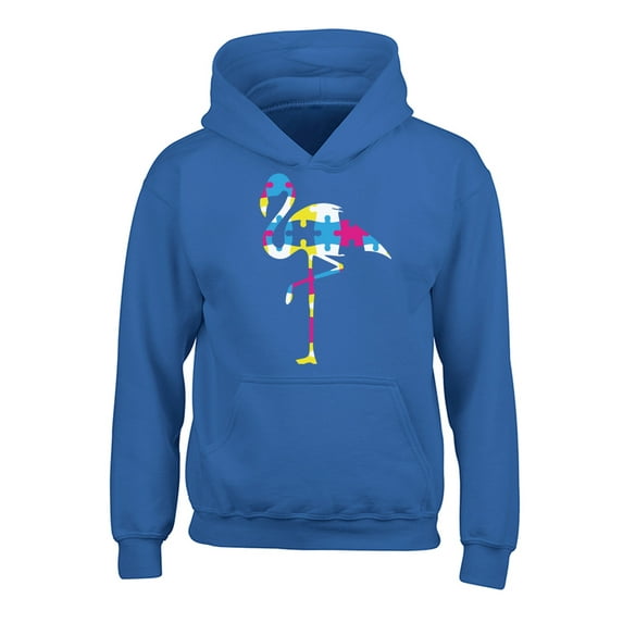 Awkward Styles Autism Hoodies for Boys Flamingo Puzzle Hooded Youth Sweatshirt for Girls