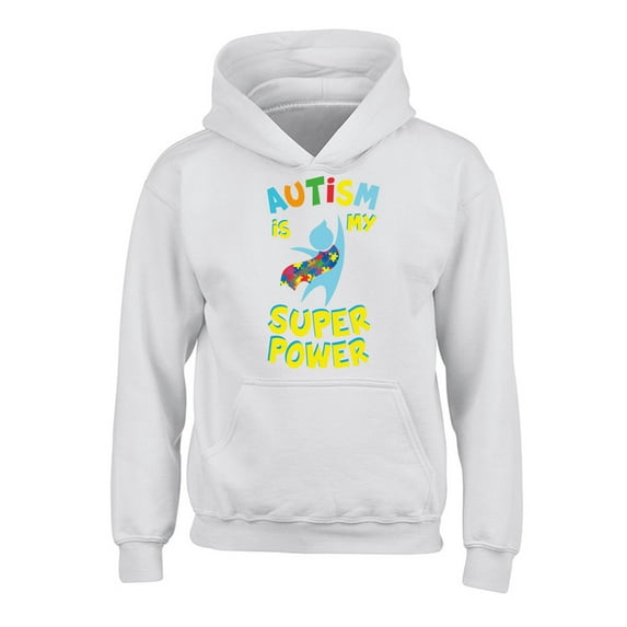 Awkward Styles Autism Hoodies for Kids Autism is my Super Power Hooded Youth Sweatshirt Autism Awareness