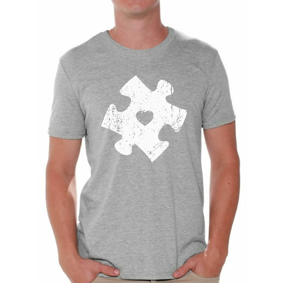 Awkward Styles Autism Puzzle Shirts for Men Autism Awareness T Shirt Autism Gifts Autistic Spectrum Awareness Men's T-shirt Support Autism Awareness Tshirt Autism Acceptance Tee Shirts Autitic Shirts