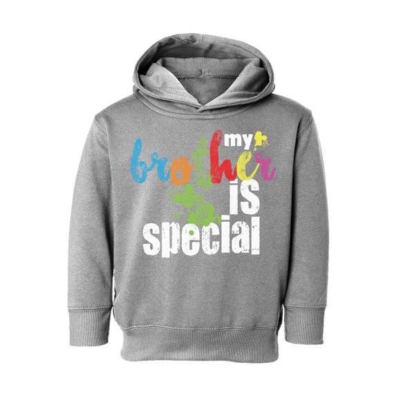 Awkward Styles Autism Toddler Hoodie for Boys My Brother Is Special Hooded Sweatshirt for Girls