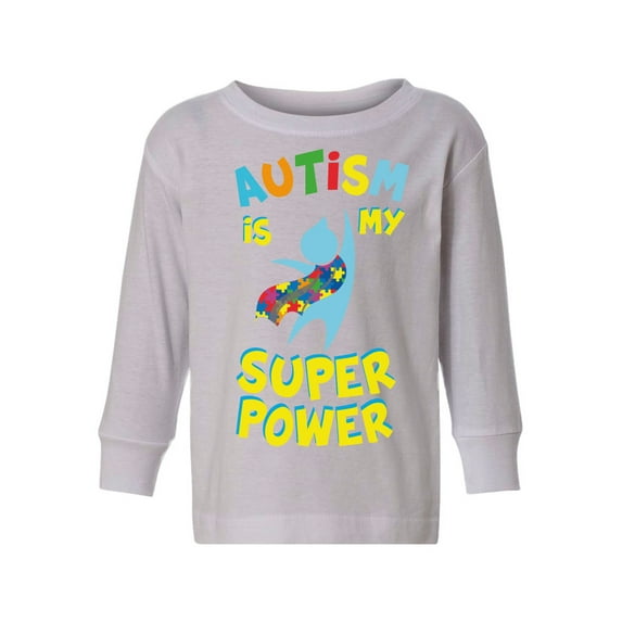 Awkward Styles Autism Toddler Long Sleeve Shirt Autism is my Super Power Kids T-shirt Autism Awareness