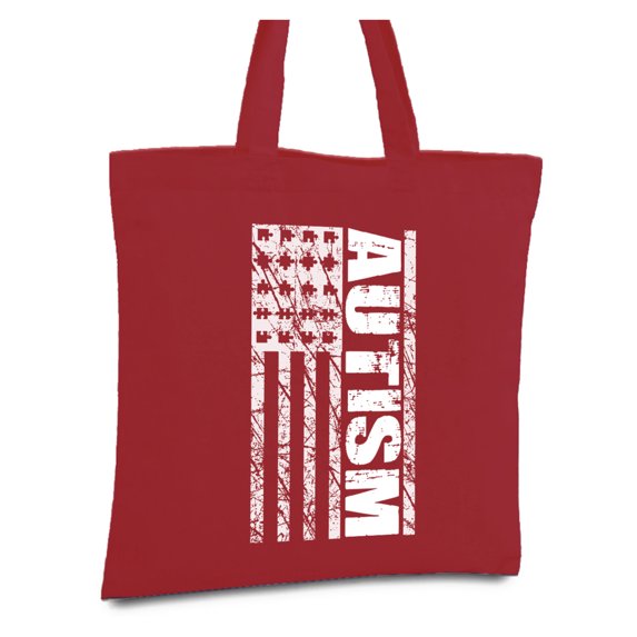 Awkward Styles Autism U.S.A. Flag Tote Bag Autism American Flag Shopper Bag Autism Awareness Gifts for Men and Women Autism Awareness Canvas Tote Bag Autism Reusable Cotton Bag Gifts Autism Gifts