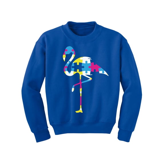 Awkward Styles Autism Youth Sweatshirt for Boys Girls Flamingo Puzzle Crewneck Tops