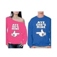 thumbnail image 1 of Awkward Styles Aye He's Mine Aye She's Mine Couple Sweatshirts Cute Matching Boyfriend Girlfriend Couple Sweaters Happy Valentines Day Couples Gift He's Mine Off Shoulder Sweatshirt She's Mine Sweater, 1 of 5
