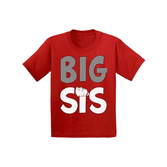 Awkward Styles Baby Announcement Shirts for Girls Cat T Shirt for Baby Girls Big Sis T-Shirt Cat Shirts for Sister Cat Toddler Shirt Big Sister Cat Clothing Big Sister Shirt Pregnancy Reveal Tshirt