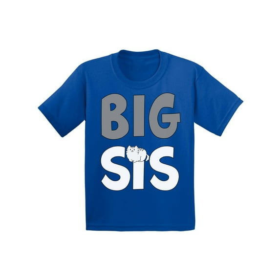 Awkward Styles Baby Announcement Shirts for Girls Cat T Shirt for Baby Girls Big Sis T-Shirt Cat Shirts for Sister Cat Toddler Shirt Big Sister Cat Clothing Big Sister Shirt Pregnancy Reveal Tshirt