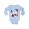 thumbnail image 1 of Awkward Styles Baby Love American Flag Graphic Baby Long Sleeve Bodysuits Tops USA Flag Stars and Stripes Patriotic Gift, 1 of 4