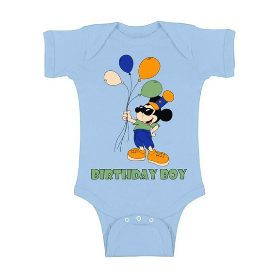 Awkward Styles Baby Short Sleeve Bodysuit Minnie Steamboat Willie Baby Mickey Birthday Boys Onesie for Girls Age 1 to 2 Cotton Newborn 24M Graphic Tee