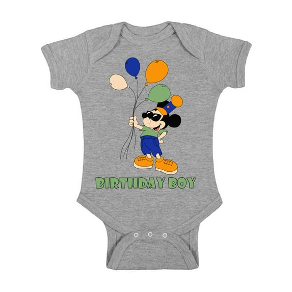 Awkward Styles Baby Short Sleeve Bodysuit Minnie Steamboat Willie Baby Mickey Birthday Boys Onesie for Girls Age 1 to 2 Cotton Newborn 24M Graphic Tee