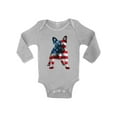 thumbnail image 1 of Awkward Styles Baby USA Flag French Bulldog Cute Graphic Baby Long Sleeve Bodysuits Tops 4th Of July Party Pet Lover, 1 of 4