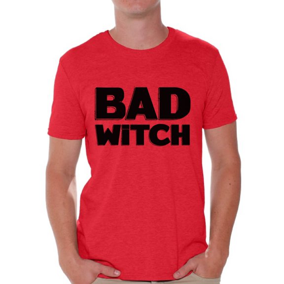 Awkward Styles Bad Witch Shirt Halloween Witch Tshirt Funny Halloween Shirts for Men Dia de los Muertos T Shirt Halloween Themed Holiday Shirts Day of the Dead Gifts for Him Trick or Treat Gifts