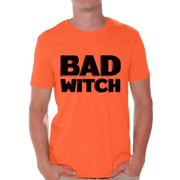 Awkward Styles Bad Witch Shirt Halloween Witch Tshirt Funny Halloween Shirts for Men Dia de los Muertos T Shirt Halloween Themed Holiday Shirts Day of the Dead Gifts for Him Trick or Treat Gifts