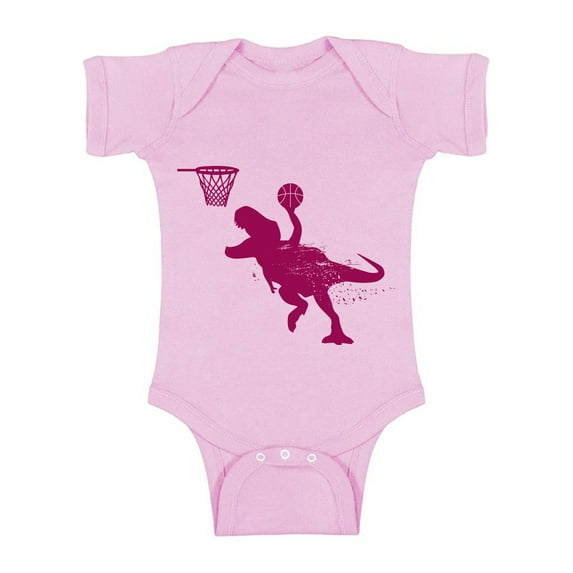 Awkward Styles Basketball Dinosaur Baby Bodysuit Short Sleeve Basketball One Piece Top for Baby Dinosaur Bodysuit Basketball Fans Dinosaur Basketball Short Sleeve One Piece Top Dinosaur Gifts for Baby