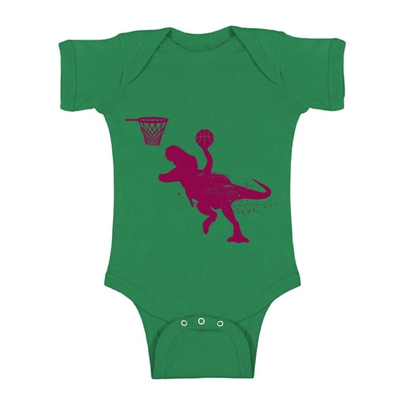 Awkward Styles Basketball Dinosaur Baby Bodysuit Short Sleeve Basketball One Piece Top for Baby Dinosaur Bodysuit Basketball Fans Dinosaur Basketball Short Sleeve One Piece Top Dinosaur Gifts for Baby