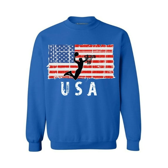 Awkward Styles Basketball USA Crewneck Made in the USA Vintage USA Men Women Sweater One Nation USA Basketball Sweatshirt for Men USA Basketball Sweatshirt for Women Free to Be Me