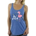 thumbnail image 1 of Awkward Styles Be Yourself Racerback Tank Top T-Shirt for Her Flamingo Racerback Shirts Summer Clothes for Women Flamingo Tshirt for Ladies Summer Gifts Flamingo Shirts Beach Collection Cute Shirt, 1 of 4