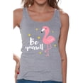 thumbnail image 1 of Awkward Styles Be Yourself Tank Top T-Shirt for Her Flamingo Shirts Summer Clothes for Women Beach Tanks Pink Flamingo Tshirt for Ladies Summer Gifts Flamingo Shirts Beach Clothing Collection, 1 of 4