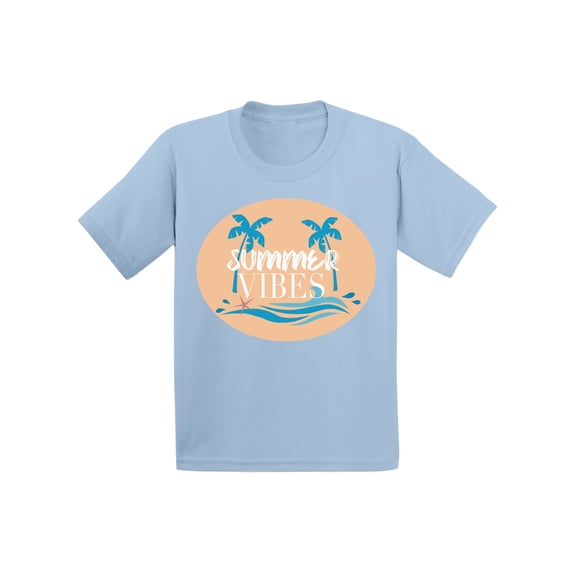 Awkward Styles Beach Infant Shirt Beach Shirt for Kids Summer Vibes T-Shirt for Boys Palms Shirts for Girls Summer T-Shirt for Children Summer Vibes Gifts for Little One Beach Clothing for Children