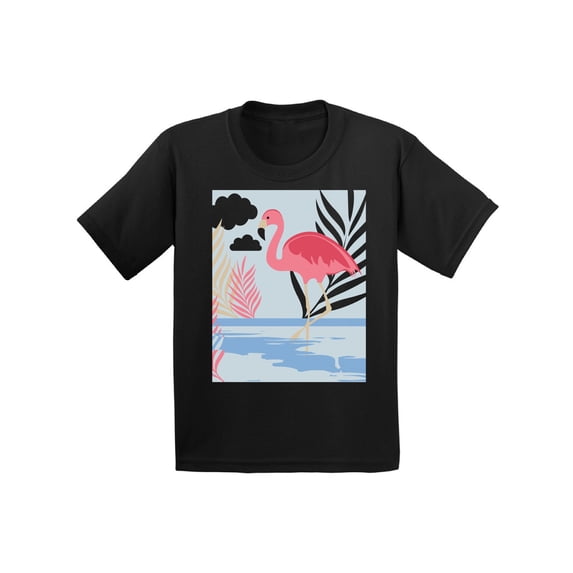 Awkward Styles Beach Party Infant Shirt Cute Summer Shirt for Kids Pink Flamingo T Shirt for Boys Pink Flamingo Shirts for Girls Cute Flamingo T-Shirt for Children Summer Gifts for Little One