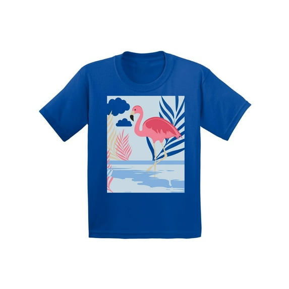 Awkward Styles Beach Party Infant Shirt Cute Summer Shirt for Kids Pink Flamingo T Shirt for Boys Pink Flamingo Shirts for Girls Cute Flamingo T-Shirt for Children Summer Gifts for Little One