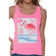 thumbnail image 1 of Awkward Styles Beach Party Tank Top T-Shirt for Her Flamingo Shirts Summer Clothes for Women Beach Tanks Pink Flamingo Tshirt for Ladies Summer Gifts Flamingo Shirts Beach Clothing Collection, 1 of 4