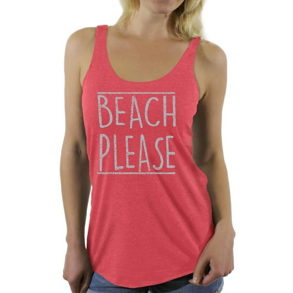 Awkward Styles Beach Please Women Racerback Tank Top Hawaiian Tank Summer Vacation Racerback Top Funny Summer Outfit Beach Party Hawaiian Tank Top Summer Workout Clothes Vacation Shirts for Women