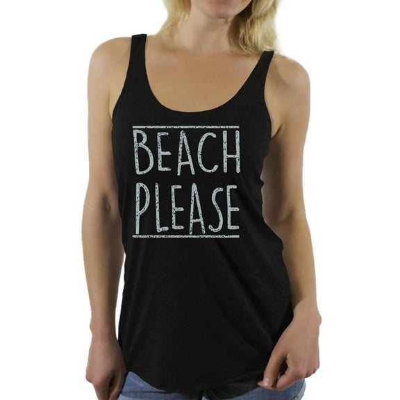 Awkward Styles Beach Please Women Racerback Tank Top Hawaiian Tank Summer Vacation Racerback Top Funny Summer Outfit Beach Party Hawaiian Tank Top Summer Workout Clothes Vacation Shirts for Women