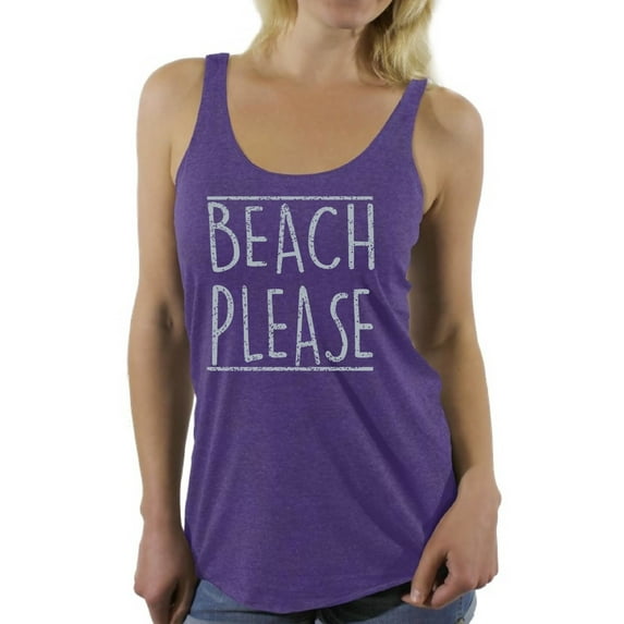 Awkward Styles Beach Please Women Racerback Tank Top Hawaiian Tank Summer Vacation Racerback Top Funny Summer Outfit Beach Party Hawaiian Tank Top Summer Workout Clothes Vacation Shirts for Women