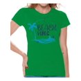 thumbnail image 1 of Awkward Styles Beach Vibes Clothes for Ladies Vacay Vibes Womens T-Shirt Beach Tshirt for Women Vacay Vibes Gifts for Girlfriend Beach Shirts Summer Clothing Collection for Women Summer T Shirt, 1 of 4