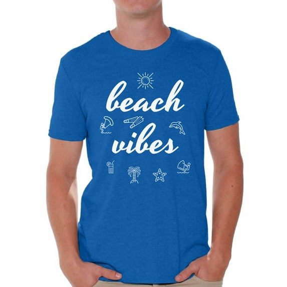 Awkward Styles Beach Vibes Tshirt for Men Vacation Shirts Summer Vacation T-Shirt Men's Vacay Shirt Summer Party Outfit Funny Gifts for Summer Vacay Mode Tshirt Beach Shirts for Men