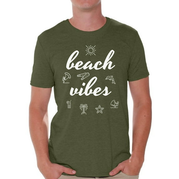 Awkward Styles Beach Vibes Tshirt for Men Vacation Shirts Summer Vacation T-Shirt Men's Vacay Shirt Summer Party Outfit Funny Gifts for Summer Vacay Mode Tshirt Beach Shirts for Men