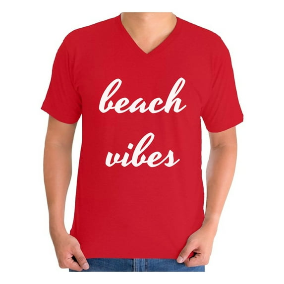 Awkward Styles Beach Vibes V Neck Shirt Men's Summer V Neck T-Shirts Hawaiian Shirt Beach T-Shirt Beach Outfit Summer Gifts for Him Vacation Shirts for Men On Vacation T-Shirt Beach Men's Tshirt