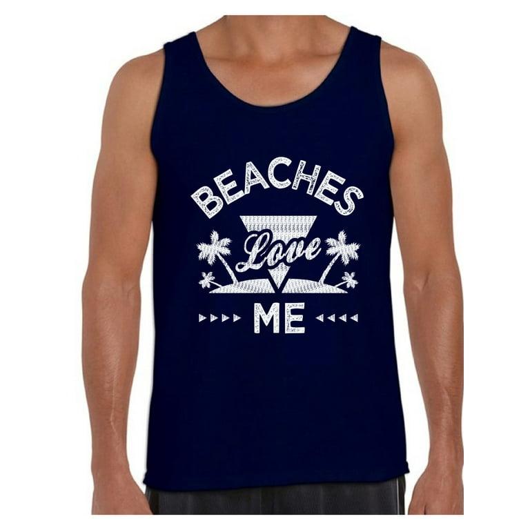 Awkward Styles Beach Vibes Tank Top for Men Beach Tank Summer Workout  Clothes Men's Beach Muscle Shirt Vacation Shirts for Men Beach Party Gifts  for Him Funny Gifts for Summer Vacay Tank