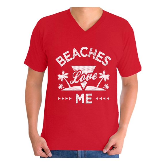 Awkward Styles Beaches Love Me V Neck T Shirt for Men Beach T Shirt Beach Outfit Summer Shirt Vacation Tshirt Vacay Vibes Shirt Beach Vibes T Shirt Summer Vacation Tshirt Summer Beach T-Shirt for Men