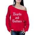 thumbnail image 1 of Awkward Styles Beards and Tattoos Off Shoulder Sweatshirt Women's Tattoo Oversized Sweater Cool Tatted Women Tattoos and Piercings Fans Gifts for Tattoo Lovers Inked Party Tattooed Sweater, 1 of 4