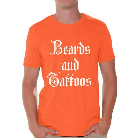Awkward Styles Beards and Tattoos Tshirt for Men Tattoo Shirts Funny Tattoo Tshirt with Sayings Tatted Men's T Shirt Cool Tattoo Gifts for Him Tattoo Party Outfit Gifts for Tattoo Lovers Tattoo Fans