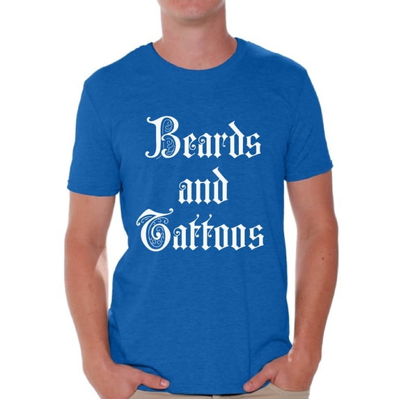 Awkward Styles Beards and Tattoos Tshirt for Men Tattoo Shirts Funny Tattoo Tshirt with Sayings Tatted Men's T Shirt Cool Tattoo Gifts for Him Tattoo Party Outfit Gifts for Tattoo Lovers Tattoo Fans