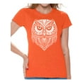 thumbnail image 1 of Awkward Styles Beautiful Owl T-Shirt for Women Patterned Shirts for Ladies Women Fashion Collection Tracery Tshirt for Mom Indian Pattern T-Shirt for Her Gifts for Wife Owl Shirts Animal T-Shirt, 1 of 4