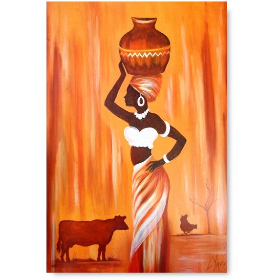 Awkward Styles Beautiful Woman Canvas Wall Art African Folk Home Office Decor Prints Ethnic Artwork
