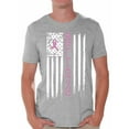 thumbnail image 1 of Awkward Styles Believe Tshirt Cancer Shirts Cancer Flag T-Shirt Breast Cancer Awareness Shirts for Men Pink Ribbon Flag Men's Shirt American Cancer Flag T Shirt Cancer Survivor Gifts for Him, 1 of 4