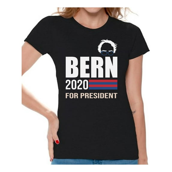 Awkward Styles Bern for President T-Shirt Bernie 2020 T Shirts for Women US Elections