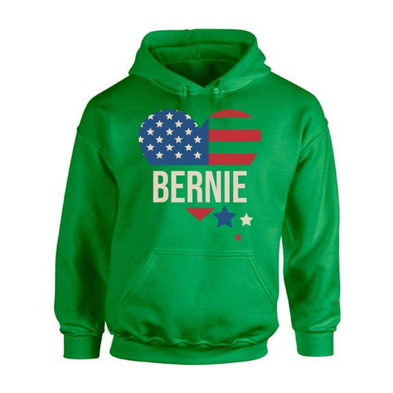 Awkward Styles Bernie Sanders 2020 Hoodie USA Flag Heart Hooded Sweatshirt
