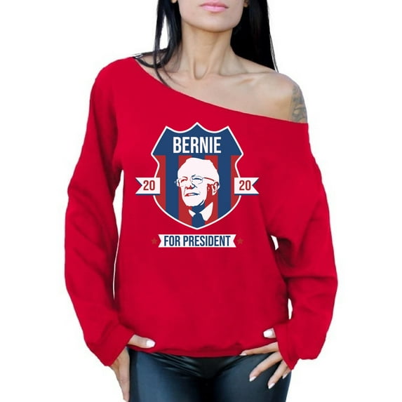 Awkward Styles Bernie Sanders 2020 Sweatshirt Bernie for President Off Shoulder Tops for Women