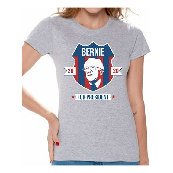 Awkward Styles Bernie for President T-Shirt Bern 2020 T Shirts for Women Sanders Fans